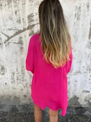 Nora™ | Casual Plain Blouse with Shorts Set