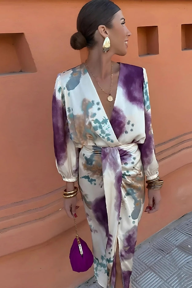 Georgiana™ | Tie Dye Printed Blouse and Skirt Set
