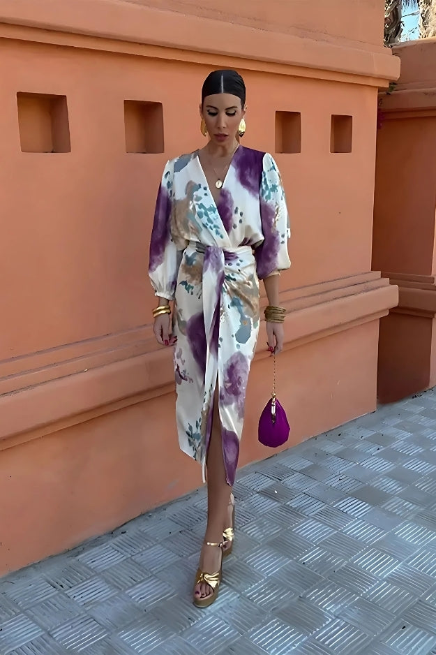 Georgiana™ | Tie Dye Printed Blouse and Skirt Set