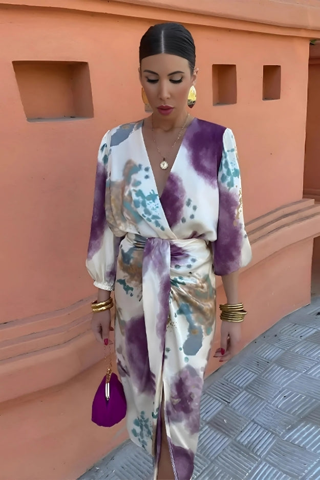 Georgiana™ | Tie Dye Printed Blouse and Skirt Set