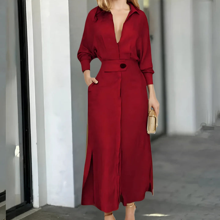 Jeanette™ | V-neck Maxi Dress